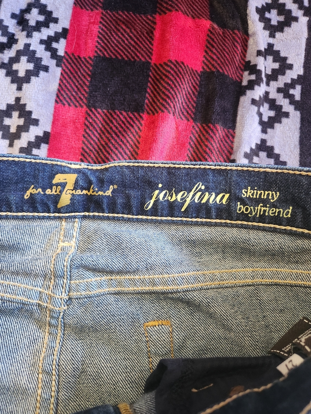 NWT 7 For All Mankind Josefina Skinny Boyfriend Jeans Mid Rise Made In USA Sz 27 - Picture 5 of 10